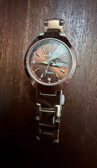 Reloj Keep in Touch Marrón y Plateado