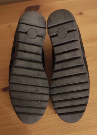 Zapatillas de cuña negras para mujer talla 38