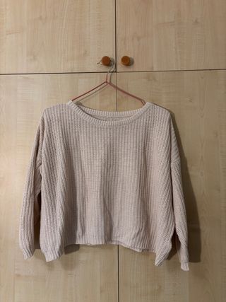 Jersey beige tejido