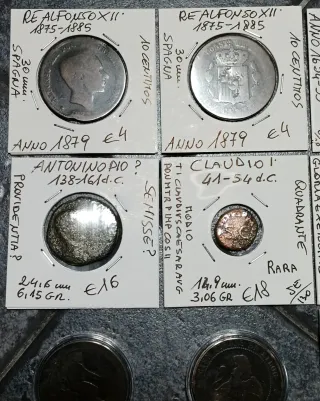 Lotto 12 Monete Romane e Spagnole