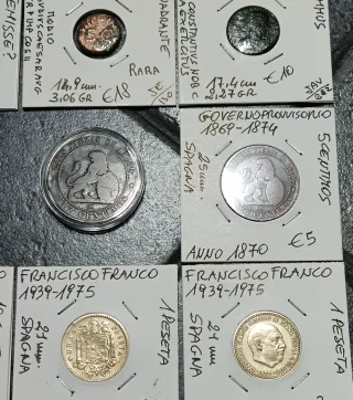 Lotto 12 Monete Romane e Spagnole