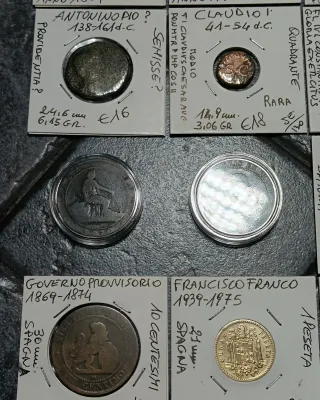 Lotto 12 Monete Romane e Spagnole