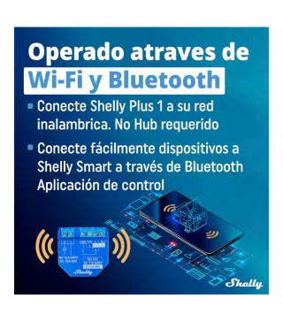 Shelly Plus 1 Relé WiFi Bluetooth 16A Nuevo