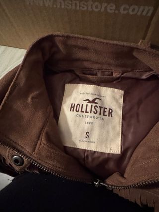 Cazadora Hollister Flecos Marrón