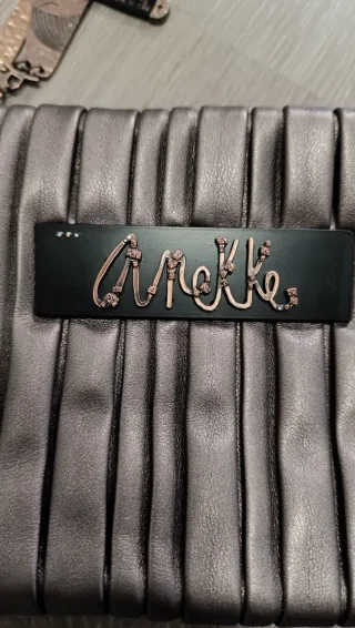 Bolso de mano Aneke plateado y dorado