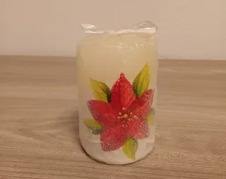 Candela decorata tema natalizio