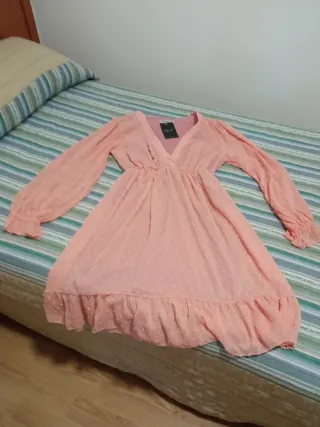 Vestido rosa gasa
