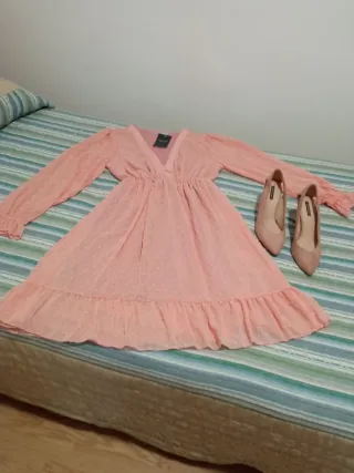 Vestido rosa gasa