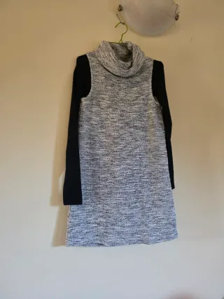 Vestito donna collo alto con maglia manica lunga