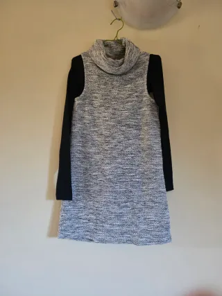 Vestito donna collo alto con maglia manica lunga
