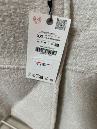 Zara Chaquetón Elegante Mujer XXL