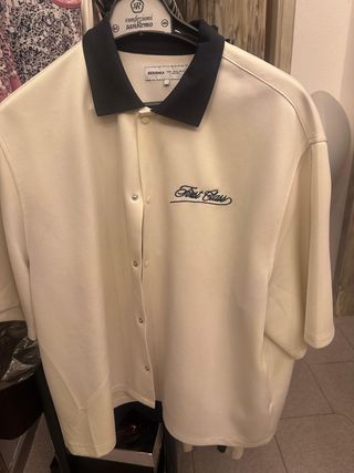 Camicia uomo Bershka Beige/Nero