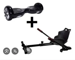 Hoverboard con Silla Go-Kart Negra