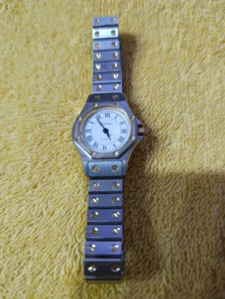 Reloj Cartier Pulsera Plateado y Dorado