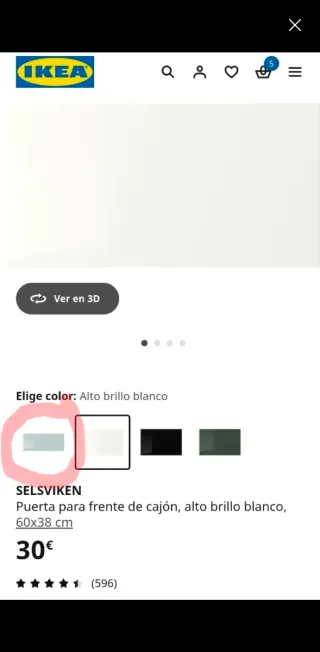 6 Puertas SELSVIKEN AltoBrillo azul grisáceo claro