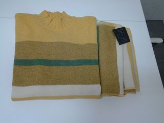 Jersey de rayas beige y verde talla XL