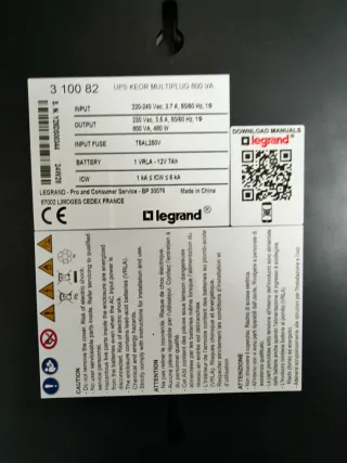 Sai Legrand Keor Multiplug 600VA