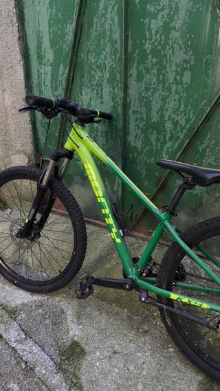 Bicicleta Monty verde y amarilla