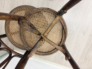 2 Sillas Tonet Madera y Ratán Marrón
