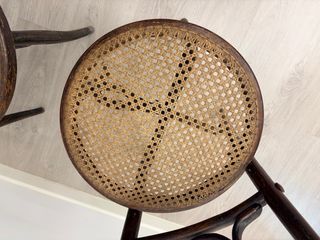2 Sillas Tonet Madera y Ratán Marrón
