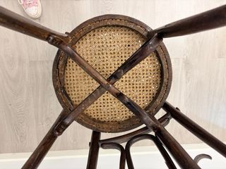 2 Sillas Tonet Madera y Ratán Marrón