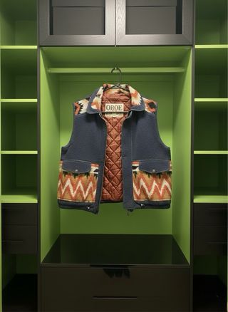 Gilet OROE vintage uomo blu multicolor