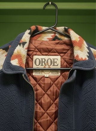 Gilet OROE vintage uomo blu multicolor