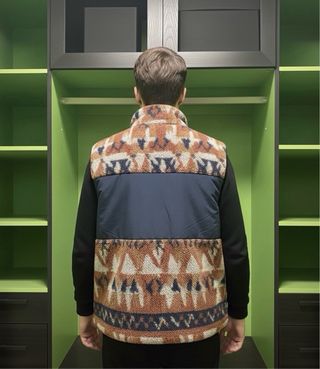 Gilet OROE vintage uomo blu multicolor