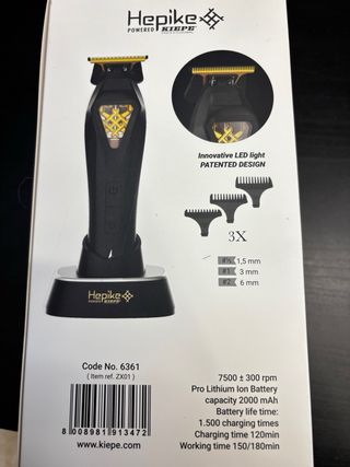 Máquina Trimmer Hepike Profesional Negra