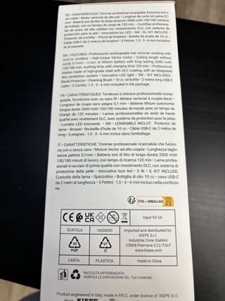 Máquina Trimmer Hepike Profesional Negra