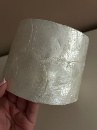 Conjunto de lámparas con pantallas de nácar