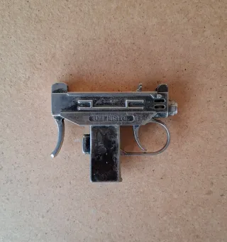 Mechero BJ-UZI GAS LIGHTER antiguo mini pistola