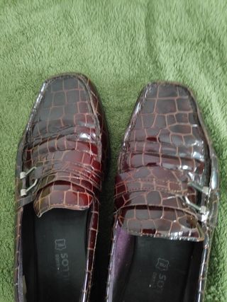 Mocasines Pitillos Piel Marrón Mujer