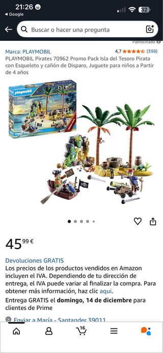 Playmobil Pirates 70962 Promo Pack Isla Tesoro