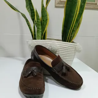 Mocasines de piel  de ante para hombre