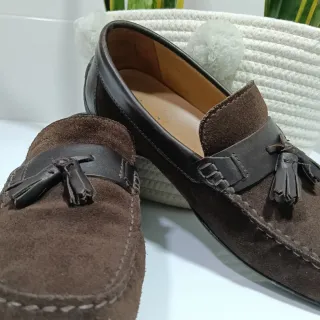 Mocasines de piel  de ante para hombre