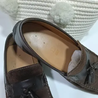 Mocasines de piel  de ante para hombre