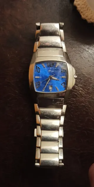 Reloj Lotus Azul y Plateado