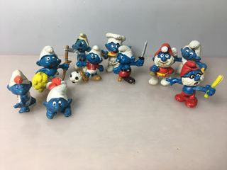Figure di Puffi lotto 10 puffi smurfs vintage
