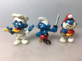 Figure di Puffi lotto 10 puffi smurfs vintage