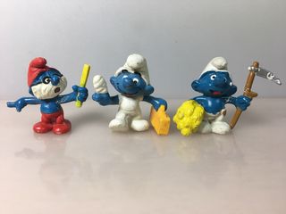 Figure di Puffi lotto 10 puffi smurfs vintage