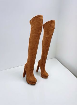 Nuevas Botas altas marrones tacón