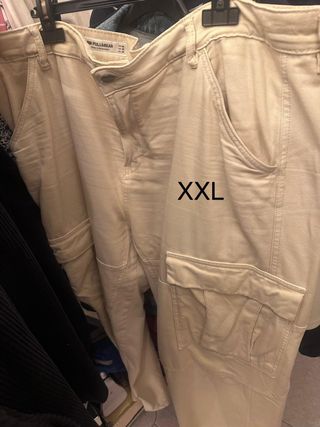 Pantaloni larghi beige Pull&Bear XXL