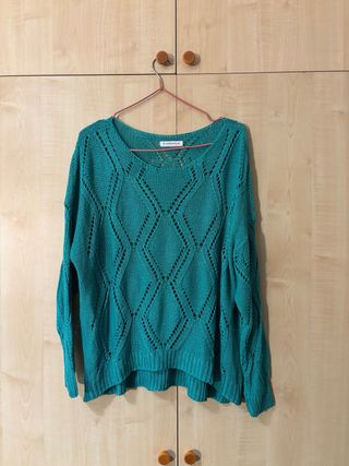 Jersey fino azul turquesa