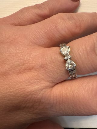 Conjunto Pandora: Pendientes y Anillo Lazo talla58