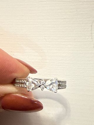 Conjunto Pandora: Pendientes y Anillo Lazo talla58