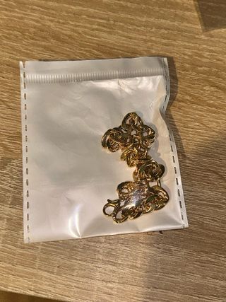 Reloj Geneva Dorado Pulsera Anillo Cruz