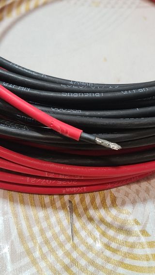 Cable Solar Fotovoltaico 12AWG-4mm² 100m (50m+50m)