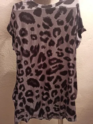 Vestido playero estampado leopardo