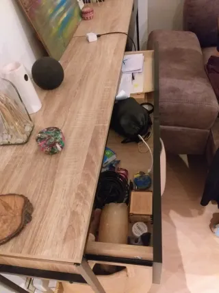 Consola Id Market Boston Negra Madera